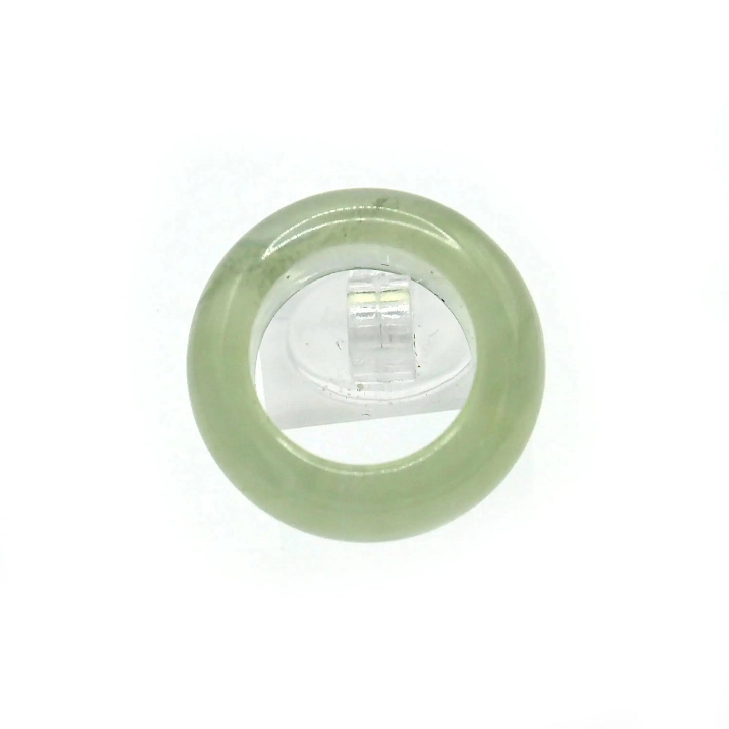 Minimalist Yellow Jade Ring – Polished Serpentine Band in Translucent Sunlight Tone Miruzi