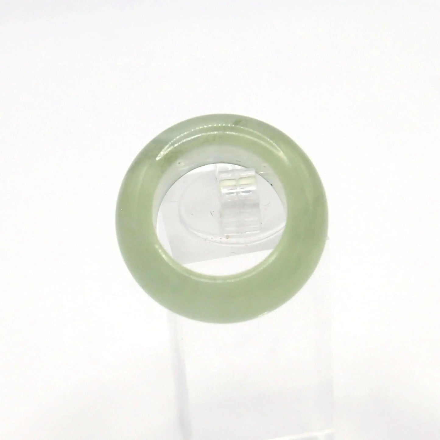 Minimalist Yellow Jade Ring – Polished Serpentine Band in Translucent Sunlight Tone Miruzi