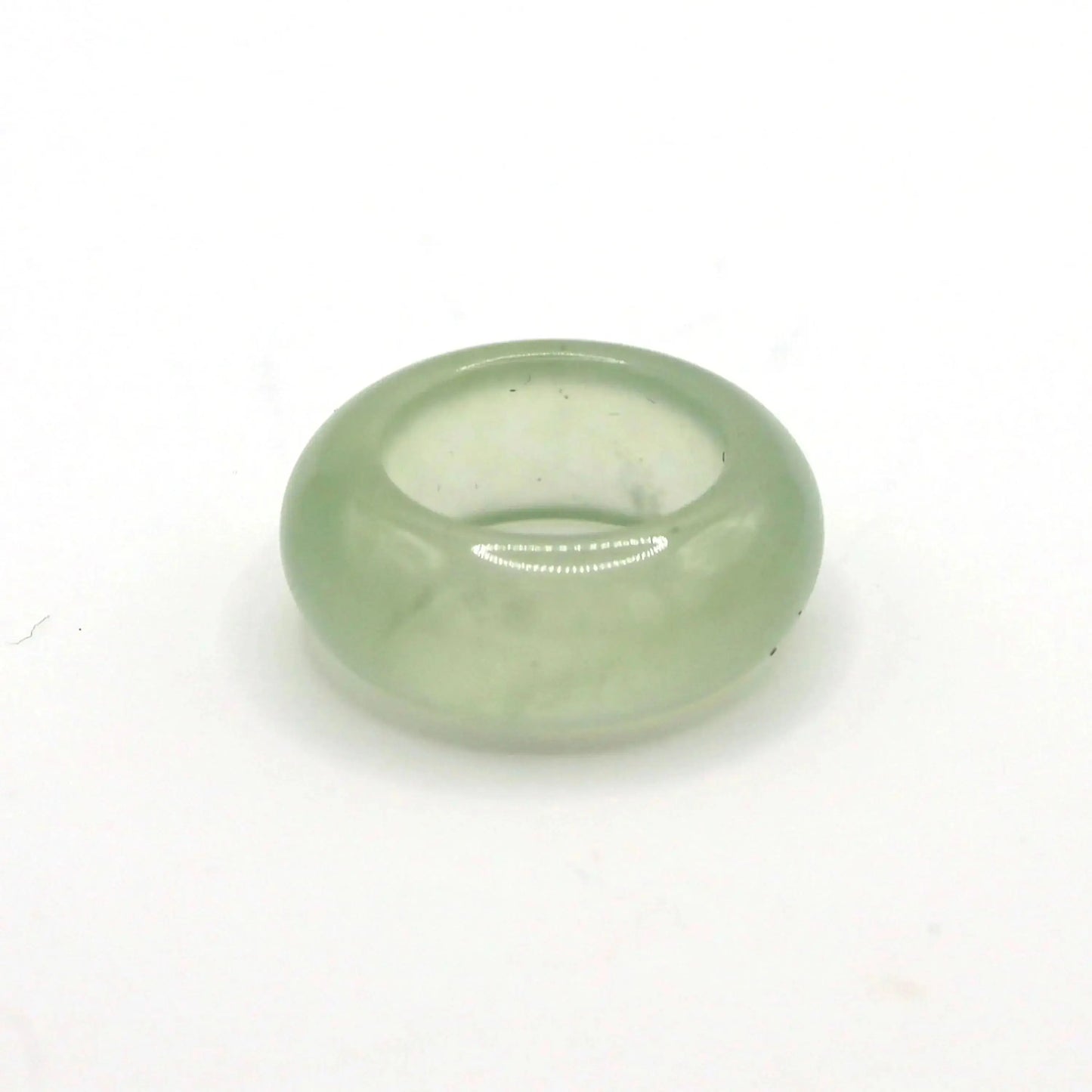 Minimalist Yellow Jade Ring – Polished Serpentine Band in Translucent Sunlight Tone Miruzi