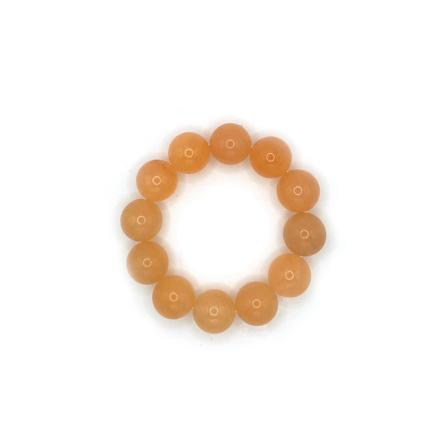 Cute bead bracelet with 18mm golden silk jade beads in orange and yellow tones, inspired by citrus jelly candies for a playful, joyful accessory. - Miruzi