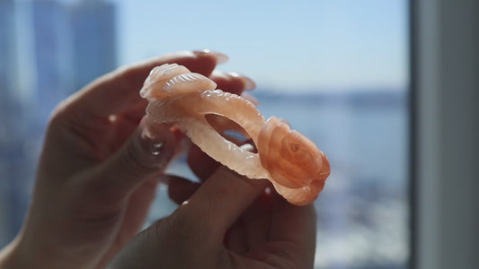 Jade Bangle – Blooming Vine Rose Bracelet in Pink & Orange