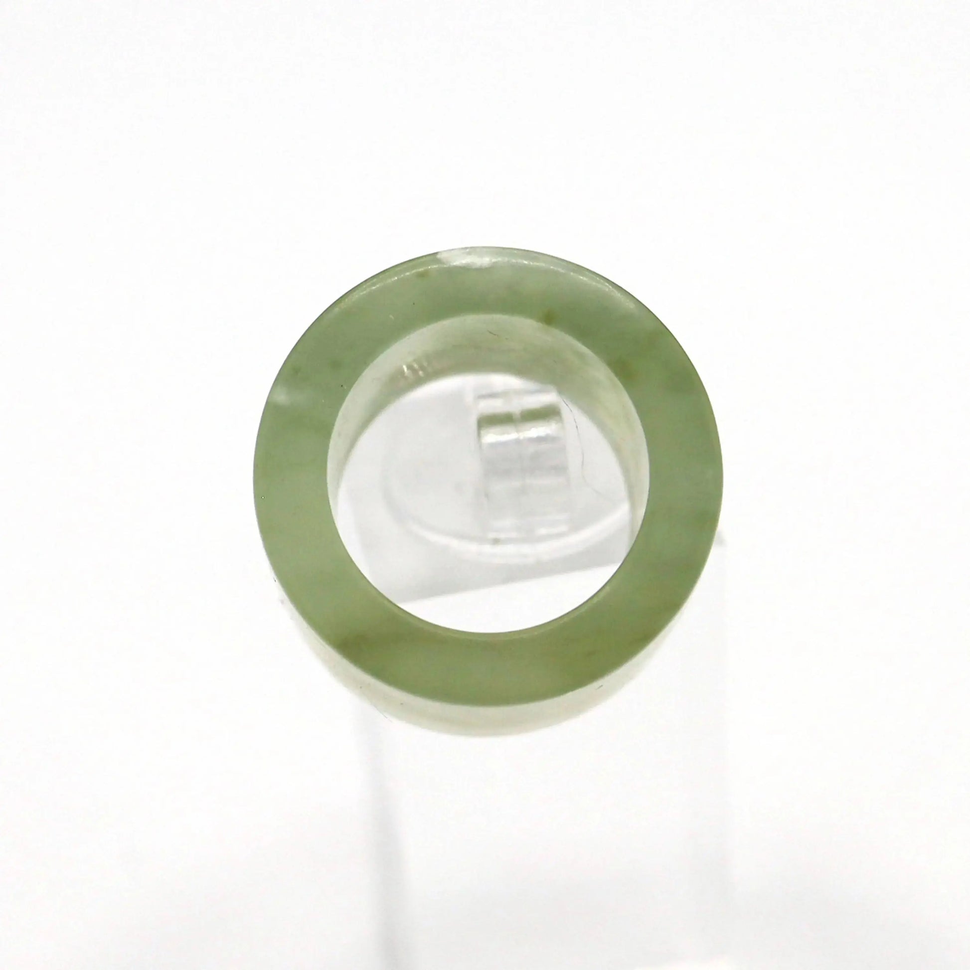 Minimalist Yellow Jade Ring – Polished Serpentine Band in Translucent Sunlight Tone Miruzi