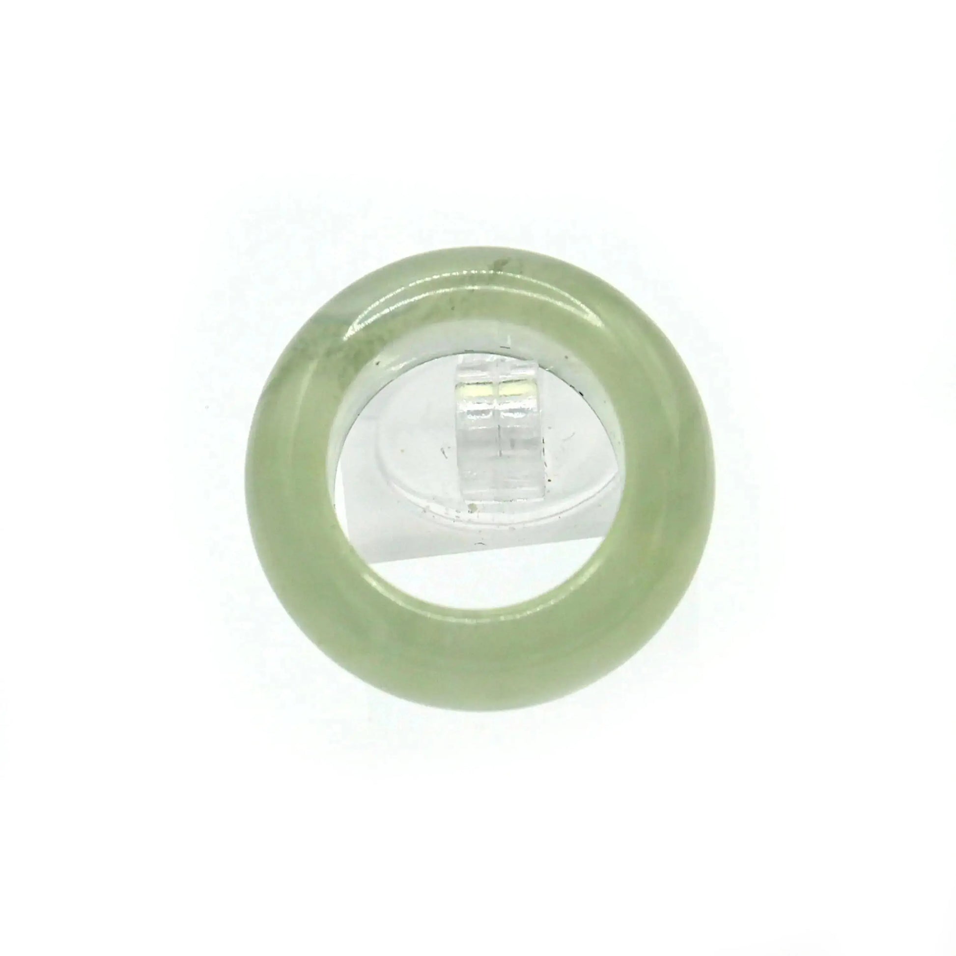 Minimalist Yellow Jade Ring – Polished Serpentine Band in Translucent Sunlight Tone Miruzi
