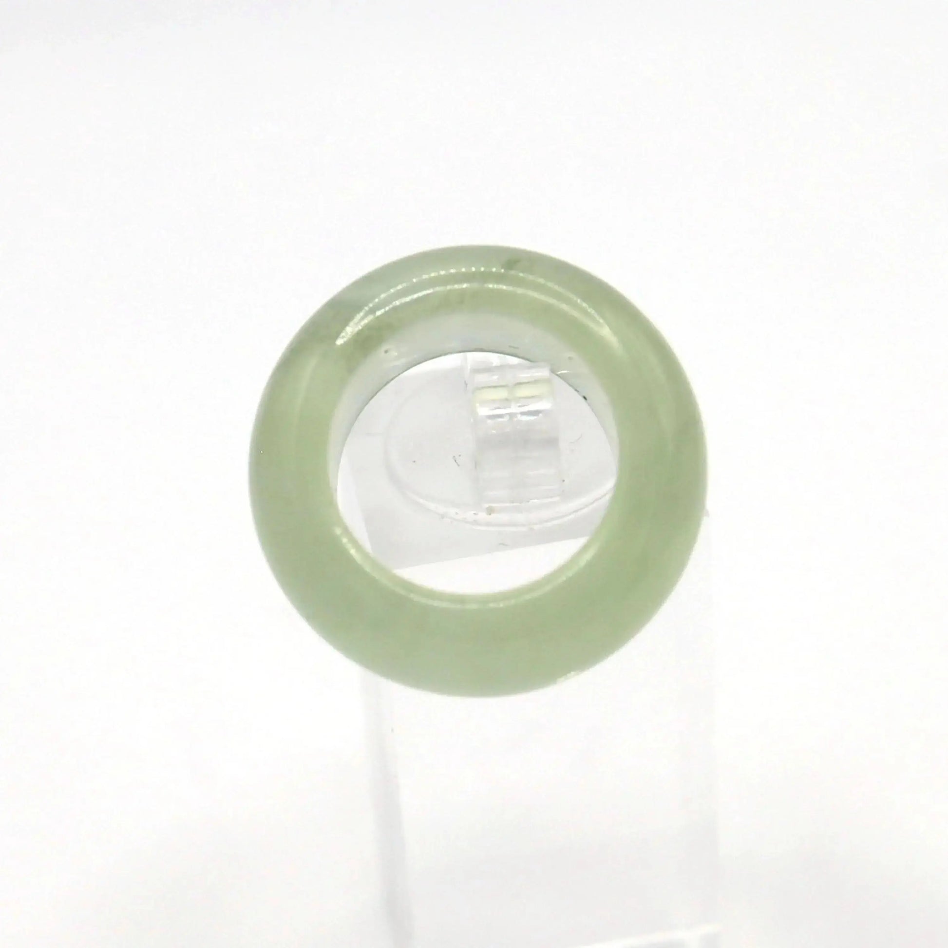 Minimalist Yellow Jade Ring – Polished Serpentine Band in Translucent Sunlight Tone Miruzi