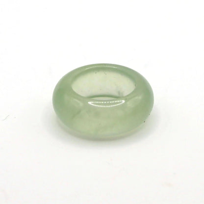 Minimalist Yellow Jade Ring – Polished Serpentine Band in Translucent Sunlight Tone Miruzi