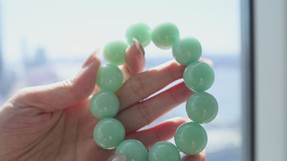 Tiffany Bead Bracelet – 18mm Pastel Jade Beads for Everyday Charm